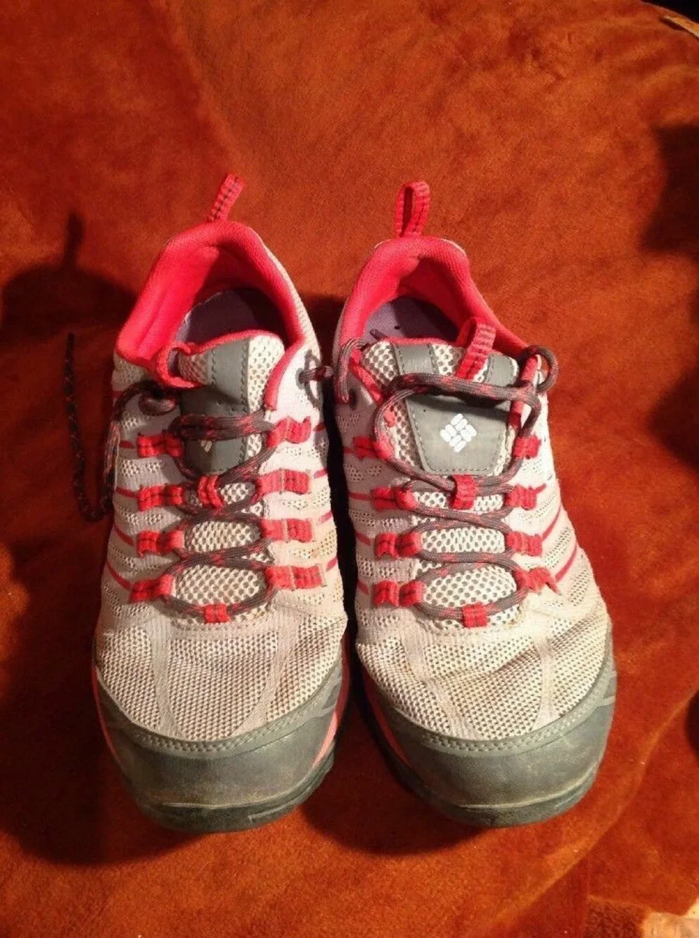 COLUMBIA MEN'S 7.5M TECHLITE BM6020 RED/SILVER/GRAY HIKING SNEAKERS SHOES